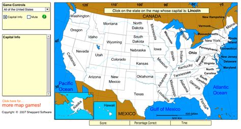 Us map game sheppard software diagram album quiz for states x #96225. Sheppard Geography Games Map