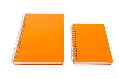 Free Photo Orange Notebooks With Rings