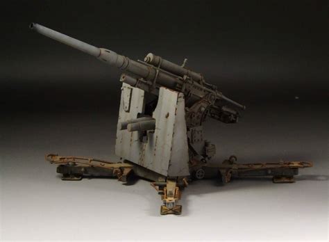 German 88mm Flak Gun 3637 With Trailers Grey Maison Militaire