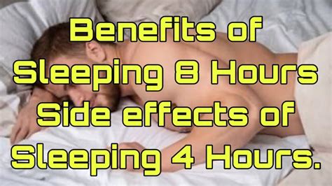 Benefits Of Sleeping 8 Hours Side Effects Of Sleeping 4 Hours Information By Get Fit By