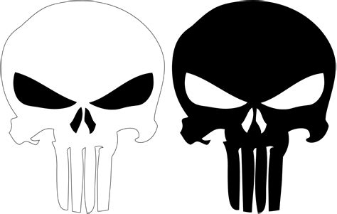 Punisher Skull Vector Clip Art Library