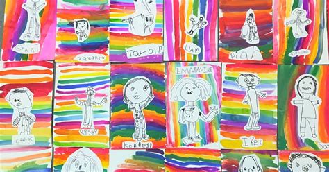 Cassie Stephens Kindergarten Rainbows And Self Portraits