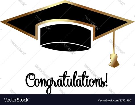 Congratulations Graduates Graduation Day Cap Vector Image