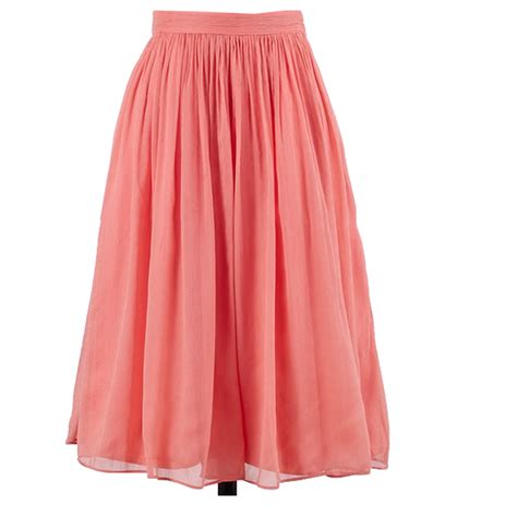 Coral Chiffon Skirt Elizabeths Custom Skirts