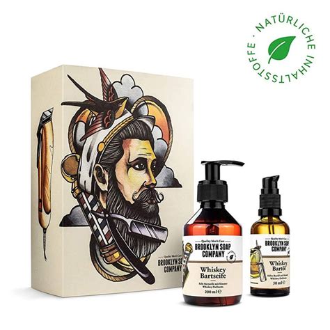 Whiskey Bartpflege Set · Brooklyn Soap Company · Geschenkset Für Männer Inkl Bartöl