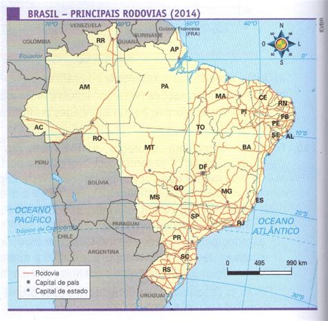 Observe Os Mapas De Distribui O Das Rodovias E Ferrovias No Brasil
