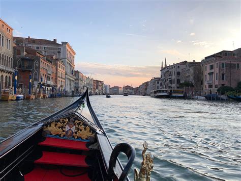 Venice, Italy. Gondola at sunset : travel