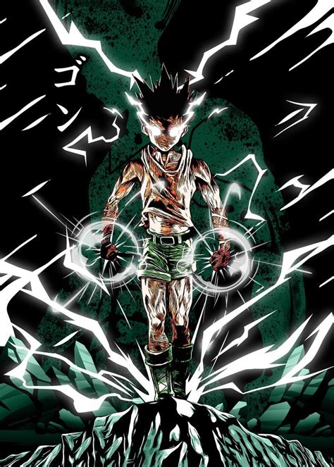 Gon Poster By Hans Skon Displate Hunter Anime Anime Shadow Best