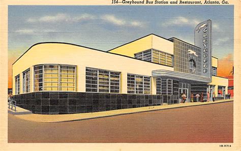 Greyhound Bus Station And Restaurant Atlanta Georgia Usa Postcard