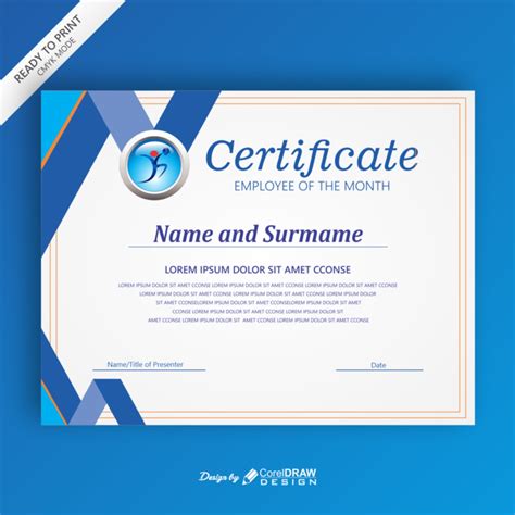 Sertifikat Template Cdr Coreldraw Certificate Templates Free Vector