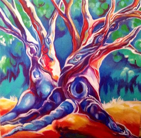 Psychedelic Trees Acrylic On Canvas 2014 Artwork Painting Psychedelic