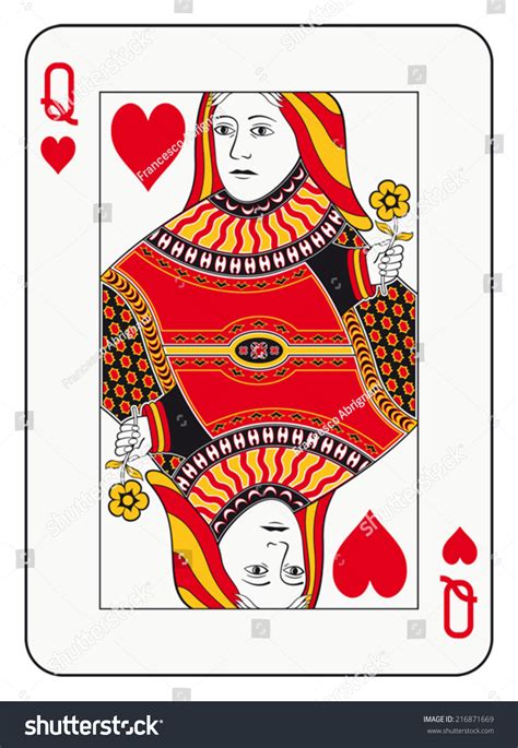 Queen Of Hearts Playing Card Svg