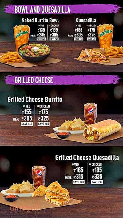 Menu Of Taco Bell Sector 32 Noida Dineout