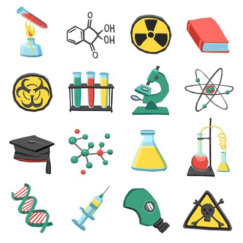 Conjunto De ícones De Química De Laboratório 469703 Vetor No Vecteezy