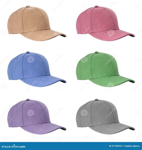 Baseball Caps In Different Colours Stock Image Image Of Fashion