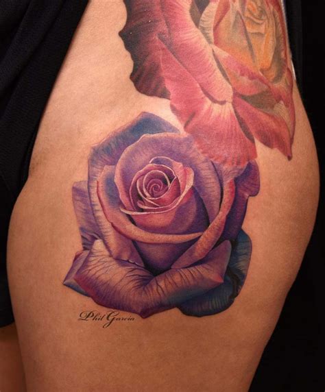 Purple Rose Tattoo Best Tattoo Ideas Gallery