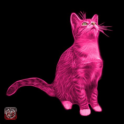 Pink Cat Art 3771 Bb Painting By James Ahn