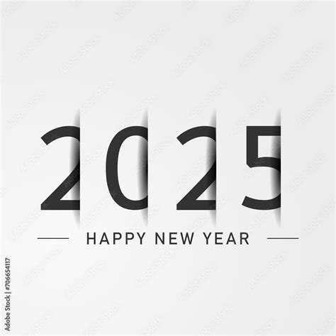Happy New Year Best Wishes 2025 With Colorful Truncated Number