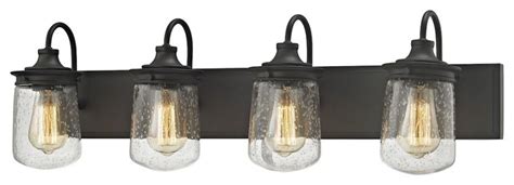This ceiling fixture makes for an ideal. Modern Farmhouse 4 Light Vanity Light in Oil Rubbed Bronze ...