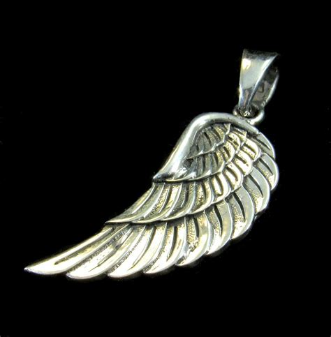 Handcrafted Solid 925 Sterling Silver Angel Wing Pendant Hope