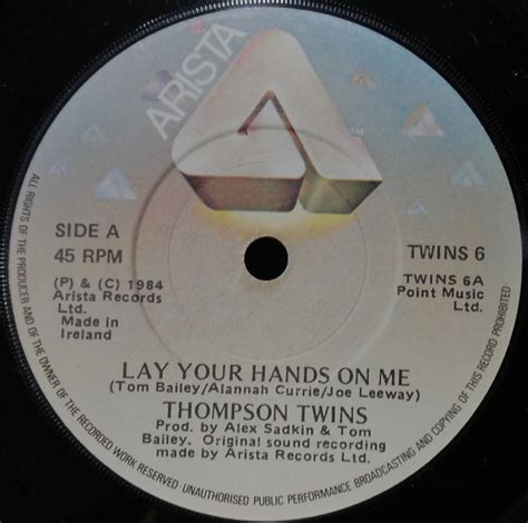 Thompson Twins Lay Your Hands On Me 1984 Vinyl Discogs