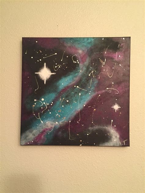 Splatter Paint Galaxy Painting By Victoriasindicadream On Etsy