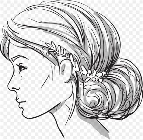 Hairstyle Bun Braid Drawing Png 2029x1987px Watercolor Cartoon