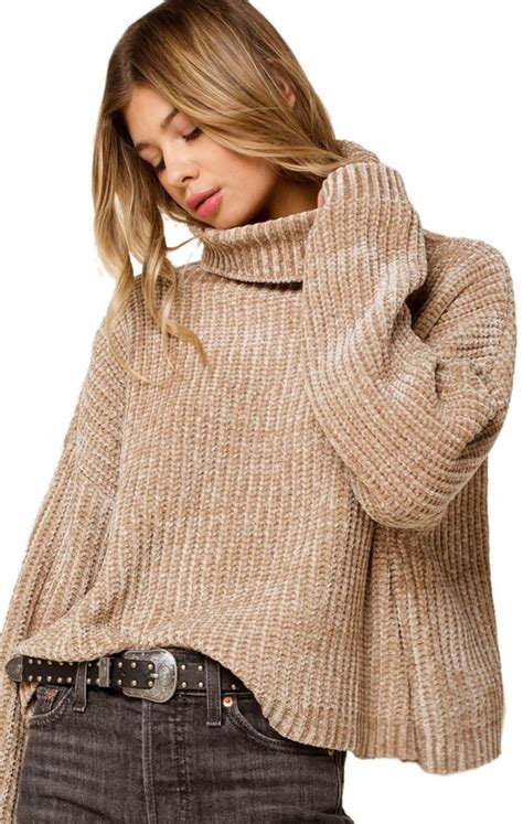 Blank NYC Women S CHENILLE TURTLENECK Sweater ShopStyle