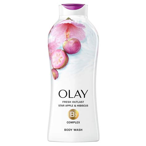 Olay Fresh Outlast Body Wash Star Apple And Hibiscus 22 Fl Oz