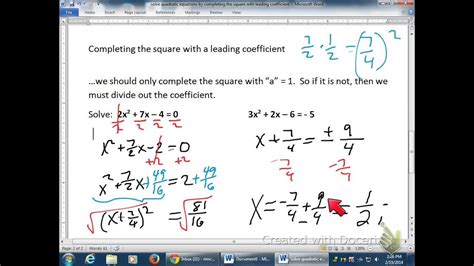 A factoring by decomposition factoring polynomials type 2. 2.19.14 completing the square with a leading coefficient ...