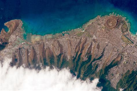 Satellite Image Of Honolulu Hawaii Image Free Stock Photo Public