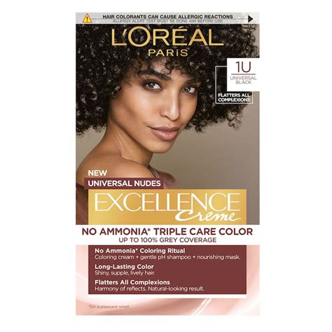 Перманентна боя за коса Loreal Paris Excellence Universal Nudes 1u Universal Black Без амоняк