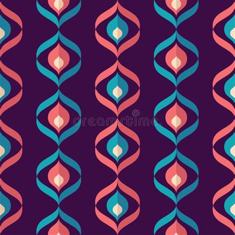 Backround Mid Century Modern Art Abstract Geometric Seamless Pattern