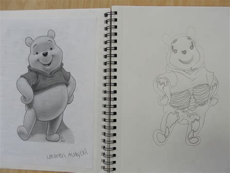 Mike royer winnie the pooh drawing. Lauren's Art: Cartoon Skeleton Drawing