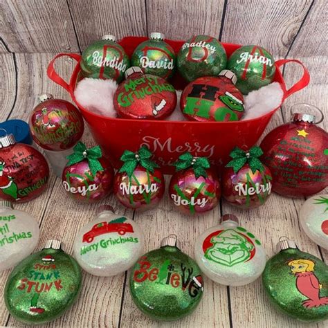 Grinch Ornaments Please Read Descriptions Happy Holidays Etsy