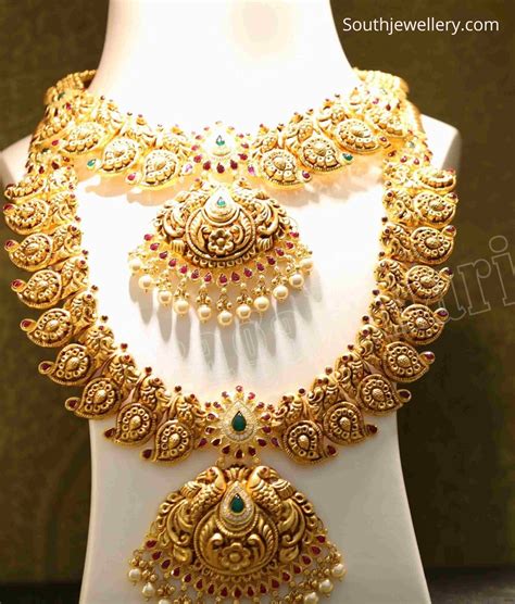 Deep Nakshi Mango Necklace And Haram Indian Jewellery Designs