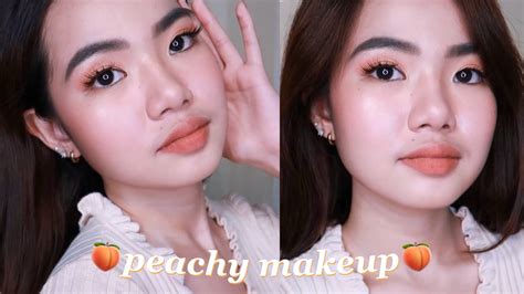 🍑 Peachy Makeup Look Affordable Youtube