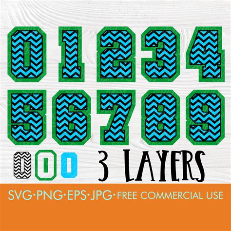 Chevron Pattern Numbers Chevron Svg Numbers Cut Files For Cricut