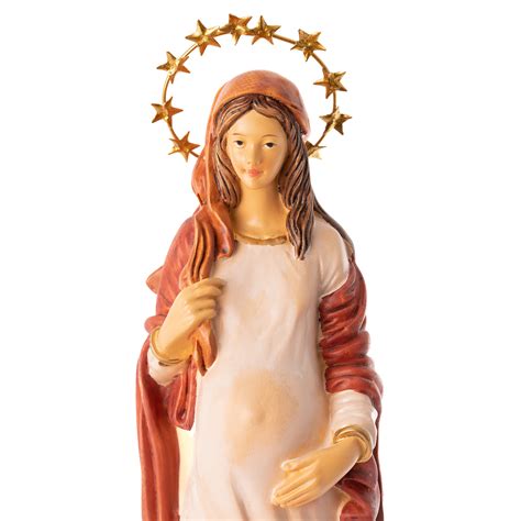 Figurine Of Pregnant Virgin Mary Color Magdala T Shop