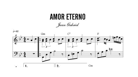 Partitura Juan Gabriel Amor Eterno Clases De Produccion De