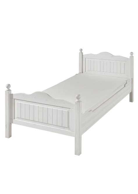 Günstiges boxspringbett, gepolstertes bett, bett aus massivholz & viele weitere betten für das schlafzimmer. Bett "Roma", 90x200 cm weiß jetzt im Online Shop von ...