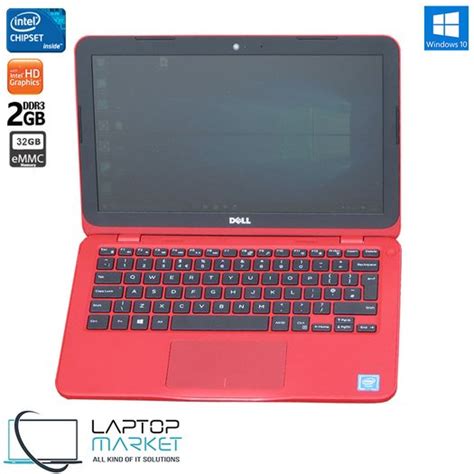 Dell Inspiron P24t 116 Hd Red Laptop Intel N3050 2gb Ram 32gb Emmc
