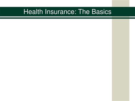 Ppt Health Insurance The Basics Powerpoint Presentation Free