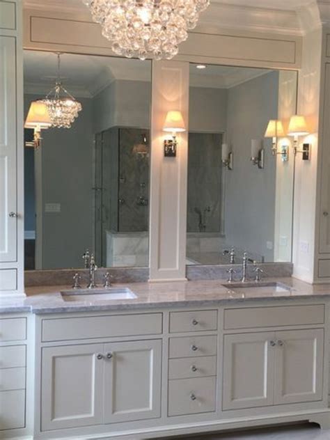 Bathroom Mirror With Sconces On Each Side Vanity Mirror Ideas