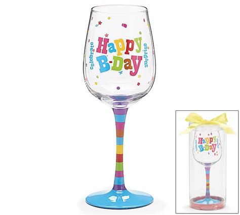 Happy Birthday Wine Glass Birthday Wine Glass Wine Glass Contemporary Wine Glasses