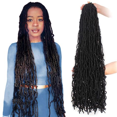 Buy Xtrend 36 Inch 2 Packs Natural Black Soft Nu Faux Locs Crochet