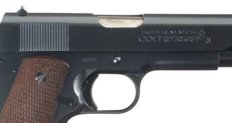 Pre War Colt Model Super Match 38 Semi Automatic Pistol