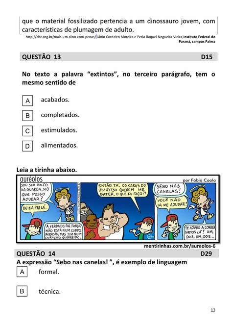 Simulado De L Ngua Portuguesa Ano Para Imprimir S Escola Hot Sex