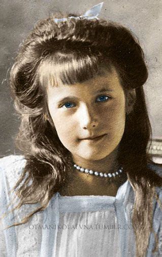 Grand Duchesses Anastasia Nikolaevna Of All Russias Ca 1910 Coloured By Otmanikolaevna