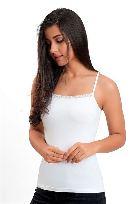 Buy Juliet Cotton Lycra Camisoles White Online At Best Prices In India Snapdeal